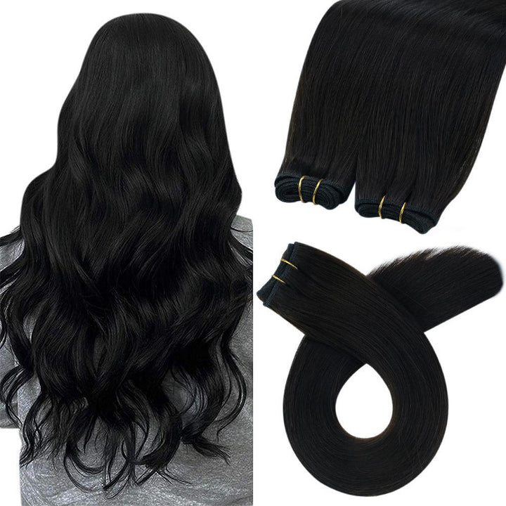 Soft Black #1b tape hair