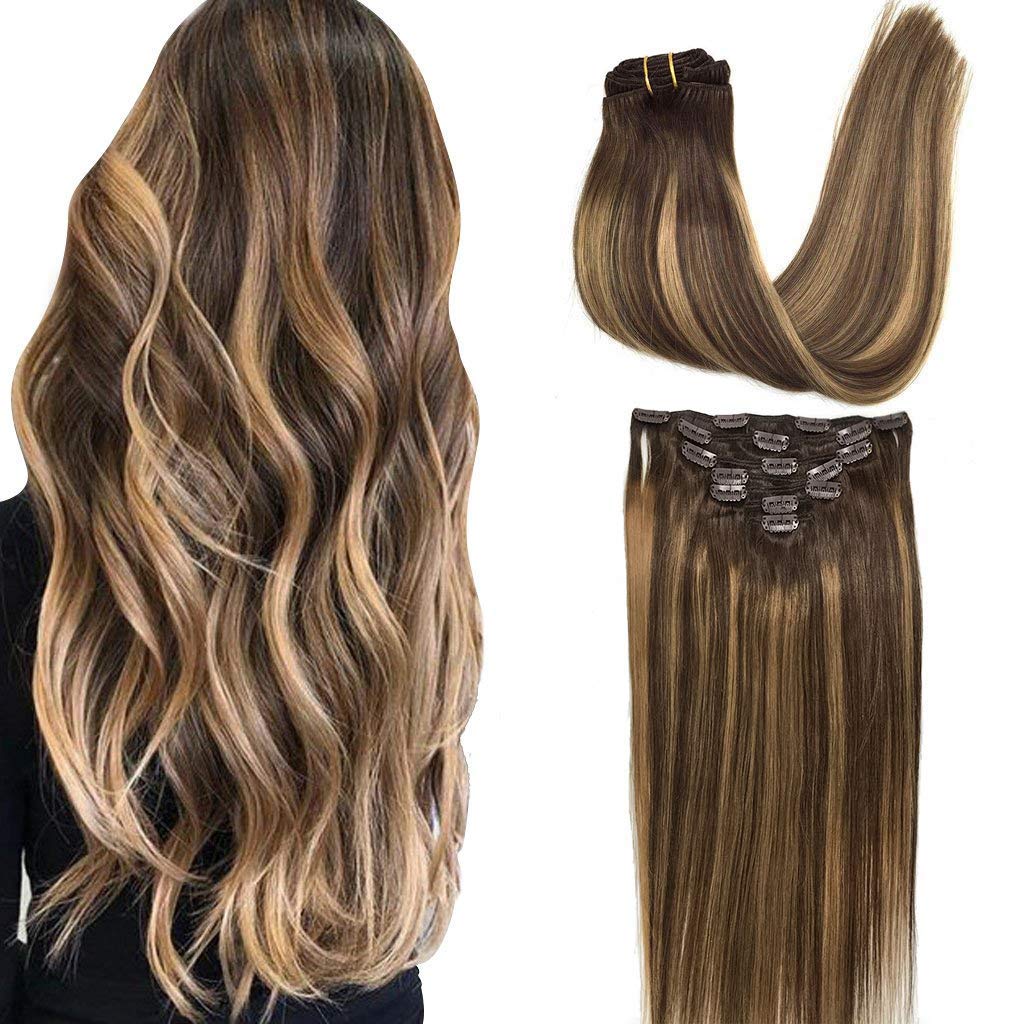 Caramel honey Clip Hair Extensions